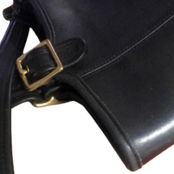 Vintage COACH Black Large Legacy Shopper Shoulder Bag Tote 9090 COA - Picture 5 of 17